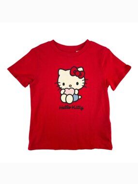 H&M Hello Kitty Red Graphic T-Shirt – Girls 4–6Y